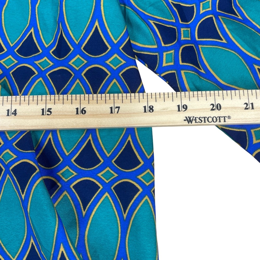 Mud Pie Women's Tunic Top, Geometric Print, Gold Embroidered V-Neck, Size S - Picture 9 of 15